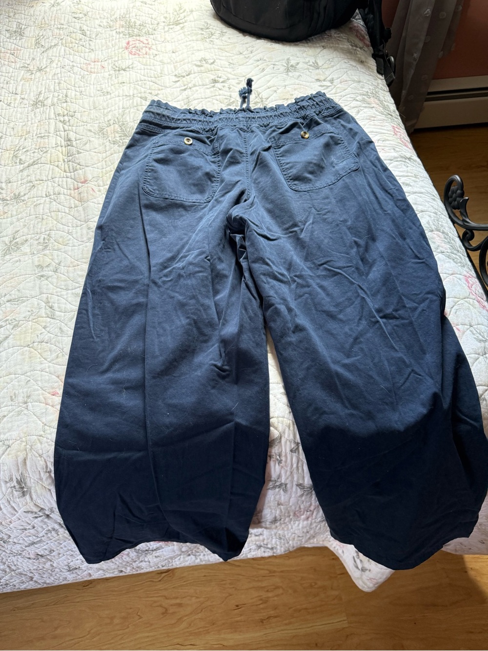 Sonoma Navy Wide-Leg Pull-On Pants - Picture 5 of 5